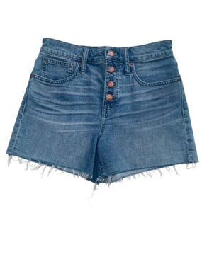 MADEWELL High-Rise Denim Shorts: Button-Front Edition - Size 25